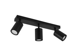 4255596689269 - Deckenstrahler Metall verstellbar IP44 Schwarz GU10 3-flammig länglich Spot Lampe Decke