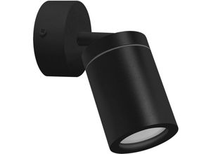 4255596689306 - Licht-erlebnisse - Spot Lampe Wand Metall verstellbar IP44 Schwarz GU10 Wandspot