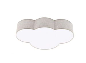 4255596700407 - Licht-erlebnisse - Deckenlampe Kinderzimmer Stoff Metall E27 Weiß Beige 4-flammig