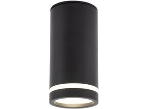 4255596702388 - Licht-erlebnisse - Deckenleuchte Metall GU10 d 55 cm rund Aufputz Schwarz Modern Spot Lampe Decke