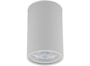 4255596703804 - Deckenlampe Metall GU10 d 5 cm Aufputz Weiß rund Spot Lampe Decke