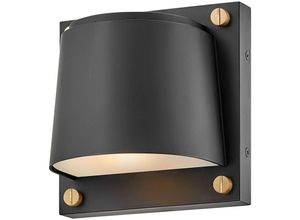 4255596704566 - Licht-erlebnisse - Außenwandleuchte Glas GU10 IP44 Schwarz warmweißes Licht 3000 k 560 lm Modern Außenleuchte Wand - Schwarz