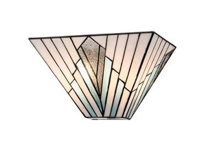 4255596704597 - Wandlampe Metall Glas in Bronze Antik Mehrfarbig E14 2-flammig Tiffany Stil Wandleuchte