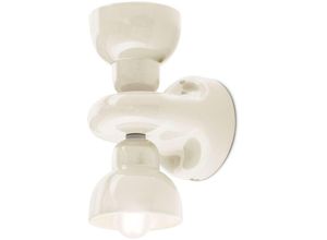 4255596705921 - Licht-erlebnisse - Wandleuchte Keramik Up Down 255 cm hoch Creme E14 2-flammig Retro Keramiklampe