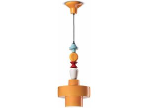 4255596708519 - Licht-erlebnisse - Hängelampe Keramik E27 Gelb Bunt Retro Design Keramiklampe 4255596708519 - Licht-erlebnisse - Hängelampe Keramik E27 Gelb Bunt Retro Design Keramiklampe