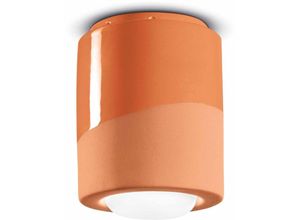 4255596709967 - Licht-erlebnisse - Spot Leuchte Decke Keramik rund d 125 cm Aufputz Orange E27 Retro Design Keramikleuchte 4255596709967 - Licht-erlebnisse - Spot Leuchte Decke Keramik rund d 125 cm Aufputz Orange E27 Retro Design Keramikleuchte