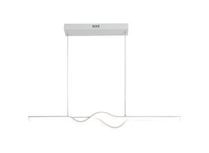 4255596711632 - Led Hängelampe Metall h max 120 cm Weiß länglich neutralweiß 4000 k 2060 lm Modern Pendelleuchte