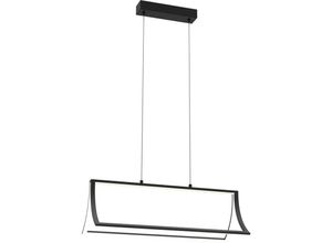 4255596712332 - Led Pendelleuchte Metall h max 120 cm Schwarz Weiß länglich neutralweißes Licht 4000 k 3650 lm