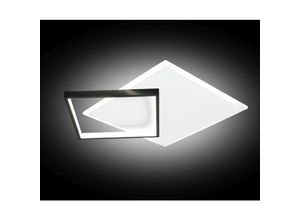 4255596712370 - Licht-erlebnisse - Deckenleuchte Metall led Weiß Schwarz 4000 k neutralweißes Licht 3000 lm Modern