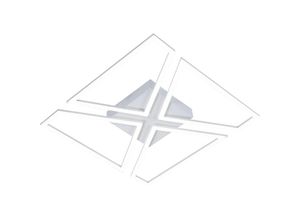 4255596712820 - Licht-erlebnisse - Deckenlampe Metall led b 40 cm Weiß eckig 4000 k neutralweiß 2790 lm Modern Deckenleuchte