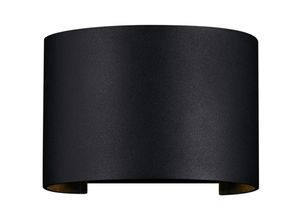 4255596716583 - Licht-erlebnisse - led Außenwandlampe Metall Up Down 95 cm hoch IP54 Schwarz warmweißes Licht 3000 k 400 lm Modern - Schwarz