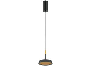 4255596718280 - Licht-erlebnisse - Hängeleuchte Aluminium led d 153 cm h max 327 cm in Schwarz Gold rund warmweißes Licht 3000 k