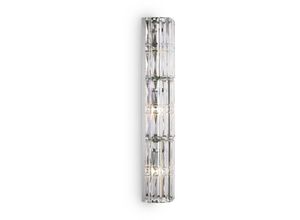 4255596718518 - Licht-erlebnisse - Wandlampe Glas Metall E14 752 cm hoch Kristall Chrom 3-flammig länglich Art Déco Wandleuchte 4255596718518 - Licht-erlebnisse - Wandlampe Glas Metall E14 752 cm hoch Kristall Chrom 3-flammig länglich Art Déco Wandleuchte
