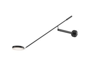 4255596718525 - LED Wandleuchte mit Dimmer Schalter Metall verstellbar B 12 cm Schwarz 3000 K warmweißes Licht