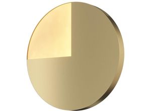 4255596719287 - Licht-erlebnisse - led Wandlampe Aluminium rund d 381 cm in Messing warmweißes Licht 3000 k 1100 lm Modern 4255596719287 - Licht-erlebnisse - led Wandlampe Aluminium rund d 381 cm in Messing warmweißes Licht 3000 k 1100 lm Modern