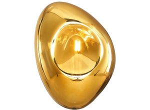 4255596719614 - Licht-erlebnisse - Wandlampe Metall Glas h 275 cm in Gold glänzend E14 Modern Wandleuchte
