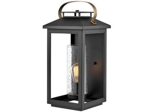 4255596728852 - Licht-erlebnisse - Außenwandleuchte Glas h 518 cm IP44 Schwarz E27 eckig Vintage Design Außenleuchte Wand 4255596728852 - Licht-erlebnisse - Außenwandleuchte Glas h 518 cm IP44 Schwarz E27 eckig Vintage Design Außenleuchte Wand
