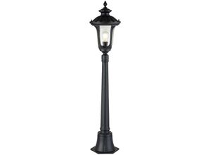 4255596729446 - Licht-erlebnisse - Stehleuchte außen Aluminium Glas IP44 115 cm hoch Schwarz Rustikal Außenlampe