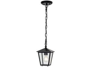 4255596730039 - Licht-erlebnisse - Hängelampe außen Aluminium Glas E27 IP44 b 178 cm h max 192 cm Schwarz Rustikal 4255596730039 - Licht-erlebnisse - Hängelampe außen Aluminium Glas E27 IP44 b 178 cm h max 192 cm Schwarz Rustikal