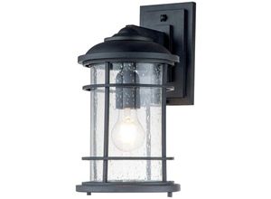 4255596730213 - Licht-erlebnisse - Außenwandleuchte Aluminium Glas E27 IP44 h 352 cm Schwarz Maritim 4255596730213 - Licht-erlebnisse - Außenwandleuchte Aluminium Glas E27 IP44 h 352 cm Schwarz Maritim