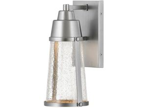 4255596730282 - Licht-erlebnisse - Außenleuchte Wand Glas h 307 cm IP44 Nickel matt GU10 warmweißes Licht 3000 k 560 lm Maritim