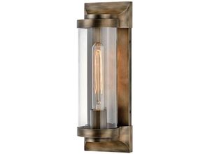 4255596730381 - Licht-erlebnisse - Außenwandleuchte Aluminium Glas 356 cm hoch IP44 in Bronze brüniert E27 Vintage Wandlampe außen 4255596730381 - Licht-erlebnisse - Außenwandleuchte Aluminium Glas 356 cm hoch IP44 in Bronze brüniert E27 Vintage Wandlampe außen