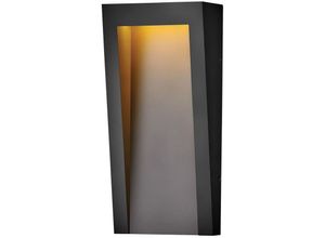 4255596730589 - Licht-erlebnisse - Wandleuchte außen led IP44 h 38 cm Schwarz eckig 3000 k warmweiß 650 lm Modern Außenwandleuchte