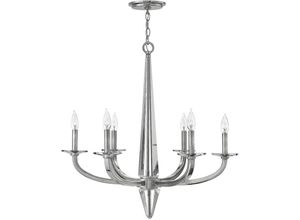 4255596731210 - Licht-erlebnisse - Kronleuchter Kristall Metall 711 cm breit h max 3951 cm Nickel poliert E14 Modern