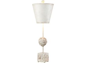 4255596734006 - Licht-erlebnisse - Nachttischlampe Metall 737 cm Creme-Weiß Modern Tischlampe