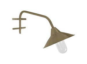 4255596736680 - Licht-erlebnisse - Außenwandlampe Messing Glas E27 IP44 b 26 cm in Maritim Außenlampe Wand