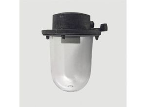 4255596736987 - Licht-erlebnisse - Wandlampe außen Messing massiv Glas h 18 cm IP64 Zinn E27 Maritim Außenleuchte Wand