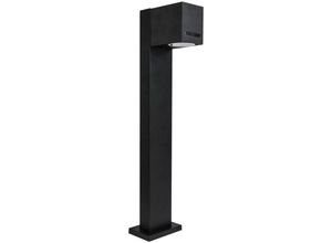 4255596739339 - Licht-erlebnisse - Stehleuchte außen Glas Aluminium GU10 IP54 503 cm hoch Schwarz Modern Außenleuchte