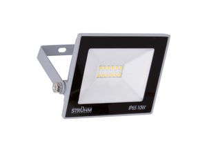 4255596739537 - Licht-erlebnisse - Wandlampe außen Aluminium Glas led IP65 b 111 cm Grau Weiß eckig 4200 k neutralweißes Licht