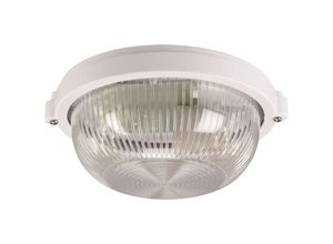 4255596739773 - Licht-erlebnisse - Deckenlampe außen E27 IP65 d 18 cm rund Weiß Maritim Deckenleuchte