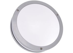 4255596739834 - Led Kellerlampe Aluminium IP54 ø 26 cm rund Grau Weiß 4100 k neutralweiß 780 lm Kellerleuchte