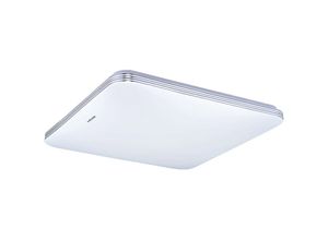 4255596739933 - Licht-erlebnisse - led Deckenleuchte Bewegungsmelder Metall 33 cm breit IP44 Weiß eckig 4200 k neutralweiß 3560 lm