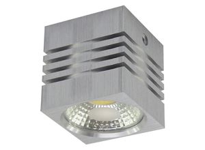 4255596740403 - Licht-erlebnisse - led Deckenspot Aufputz Aluminium 270 lm b 55 cm in Silber eckig Deckenstrahler