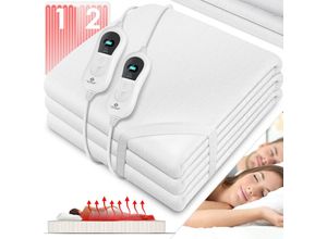 4255598301572 - KESSER® Wärmeunterbett mit Abschaltautomatik Fernbedienung Heizdecke mit 3 Temperaturstufen Wärmebettunterlage fürs Bett Matratzenheizung Wärmedecke aus weichem Vlies Heizkissen