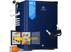 4255598305853 - KESSER® Minikühlschrank mit Schloss Minibar 40 Liter Nutzinhalt Leise 22db Abschließbar Schlafzimmer Wechselbarer Türanschlag ca 4°-16°C Höhe 57cm Innenbeleuchtung Tisch-Kühlschrank