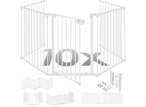 4255598307260 - KESSER® Kaminschutzgitter mit Tür Metall Ofenschutzgitter Laufgitter Laufstall Absperrgitter Tierschutzgitter Türschutzgitter für Kinder-Sicherung 300 cm Länge 5-teilig (je 60 x 75 cm) 4255598307260 - KESSER® Kaminschutzgitter mit Tür Metall Ofenschutzgitter Laufgitter Laufstall Absperrgitter Tierschutzgitter Türschutzgitter für Kinder-Sicherung 300 cm Länge 5-teilig (je 60 x 75 cm)