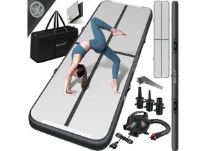 4255598312127 - KESSER® Turnmatte Aufblasbar Airtrack Fitness-Matte Gymnastikmatte 3 4 5 6m inkl Tragetasche & elektr Luftpumpe Yogamatte Tumbling Matten  Trainingsmatte Sportmatte Yoga Turn- & Fitness