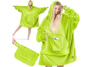 4255598312325 - KESSER® Hoodie Decke Kuscheldecke mit Ärmeln Deckenpullover Vielseitig Tragbare Decke zum Anziehen für Damen & Herren Sweatshirt Warm Kuschelpullover Erwachsene weich Ärmeldecke Oversize