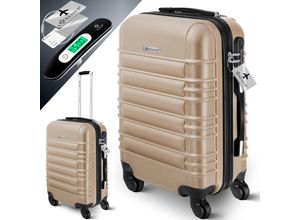 4255598315005 - KESSER® Reisekoffer Hartschalen-Koffer Inkl Kofferwaage + Gepäckanhänger Trolley Gepäck Rollkoffer Zahlenschloss 4 Rollen ABS-Hartschale Teleskopgriff