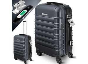 4255598315012 - KESSER® Reisekoffer Hartschalen-Koffer Inkl Kofferwaage + Gepäckanhänger Trolley Gepäck Rollkoffer Zahlenschloss 4 Rollen ABS-Hartschale Teleskopgriff