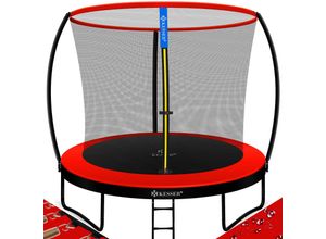 4255598319935 - KESSER® Trampolin Gartentrampolin TÜV Rheinland GS Zertifiziert Kindertrampolin bis 150 kg Komplettset mit Sicherheitsnetz Regenabdeckung Leiter Randabdeckung & Zubehör