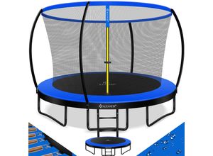 4255598319942 - KESSER® Trampolin Gartentrampolin TÜV Rheinland GS Zertifiziert Kindertrampolin bis 150 kg Komplettset mit Sicherheitsnetz Regenabdeckung Leiter Randabdeckung & Zubehör