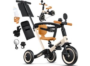 4255598322690 - KIDIZ® Laufrad 6in1 Dreirad Loopy Laufräder Lauffahrrad Kinderdreirad ab 1 bis 5 Jahre Lauflernhilfe belastbar bis 25Kg inkl Lenkstange Sicherheitsbügel Sicherheitsgurt Klingel & Spiegel