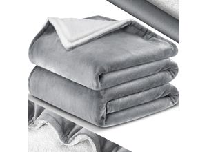 4255598324113 - KESSER® Kuscheldecke Flauschige Sherpa Extra Weich & Warm Wohndecke Flanell Fleecedecke Falten beständig Anti-verfärben als Couchdecke Sofadecke oder Bettüberwurf