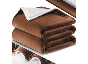 4255598324120 - KESSER® Kuscheldecke Flauschige Sherpa Extra Weich & Warm Wohndecke Flanell Fleecedecke Falten beständig Anti-verfärben als Couchdecke Sofadecke oder Bettüberwurf