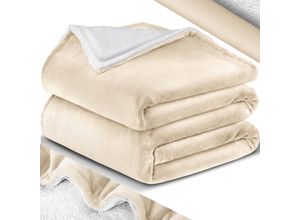 4255598324137 - KESSER® Kuscheldecke Flauschige Sherpa Extra Weich & Warm Wohndecke Flanell Fleecedecke Falten beständig Anti-verfärben als Couchdecke Sofadecke oder Bettüberwurf